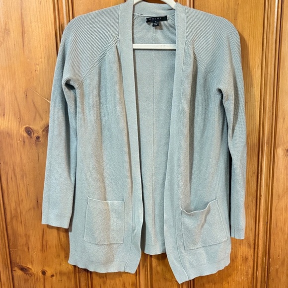 Cyrus Sweaters - Cyrus Light Green Open-Front Cardigan - Size Small